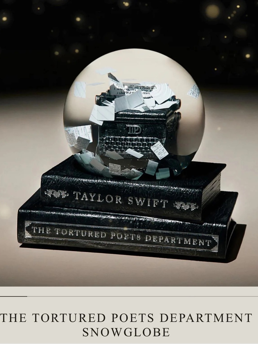 Taylor Swift TTPD The Tortured Poets Department Snowglobe